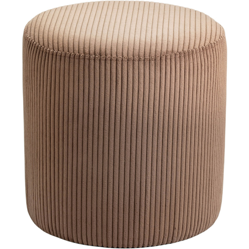 Roy Baber Upholstered Ottoman, Brown Microsuede Fabric