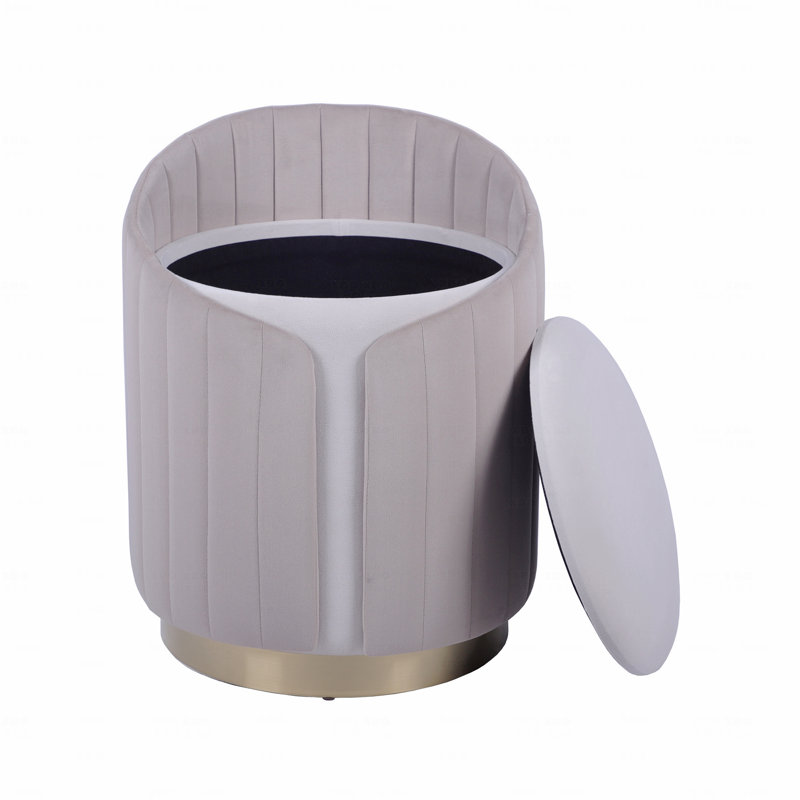 Repose-pieds deux tons avec fonction de rangement ou tabouret de coiffeuse