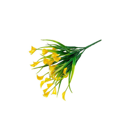 Kbndieu Artificial Fake Flowers for Home Decor Artificial Flowers Bunches of Lilies Plastic Flower Bouquets for Decoration Artificial Flowers Silk Flowers Living Room Flower Arrangements