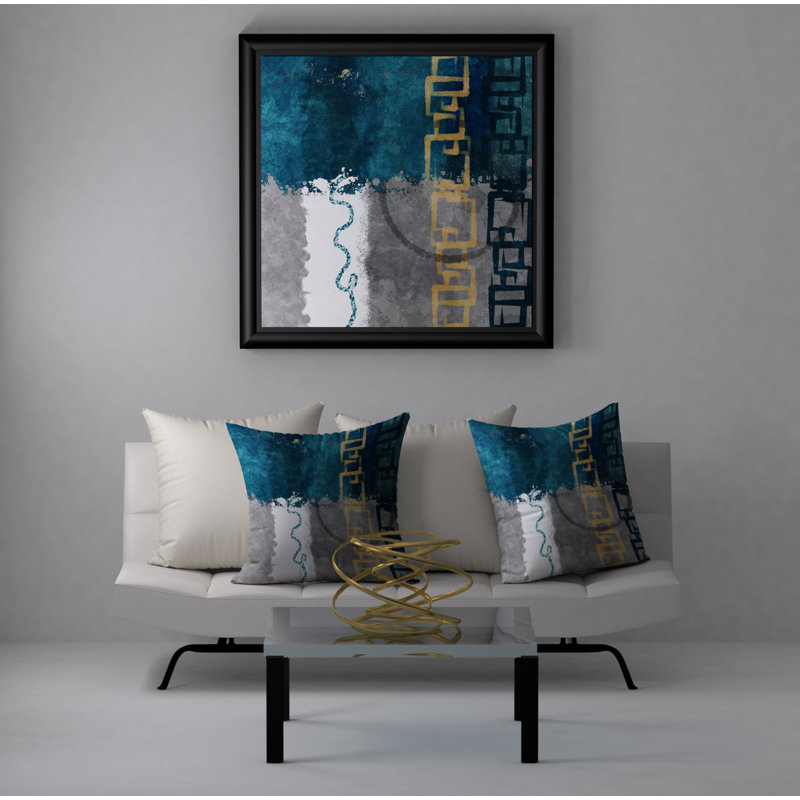 Abstract Throw Pillow, 20" H x 20" W