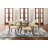 Hayek Round Glass Top Solid Wood Base Dining Table