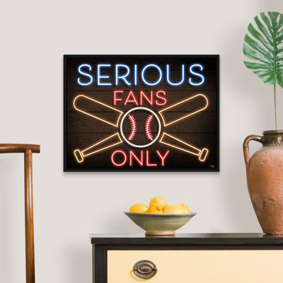 «Neon Baseball Fans» par Mollie B., reproduction sur toile encadrée