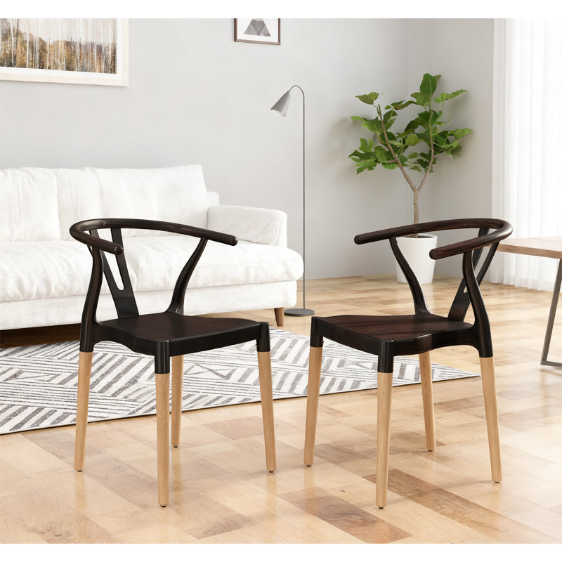 Chaises de salle à manger modernes, Blanc / Bleu