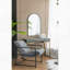 Miroir arqué avec cadre en métal, miroir mural pour le vestibule de la chambre à coucher du salon