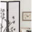 Paravent / paravent oriental 3 panneaux Roundhill, noir