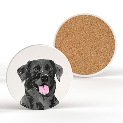 LABRADOR CERAMIC ROUND COASTER