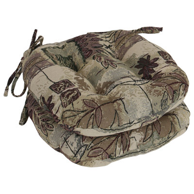 16-Inch Round Woven Tapestry Tufted Chair Cushions (Set Of 2) by Winston Porter