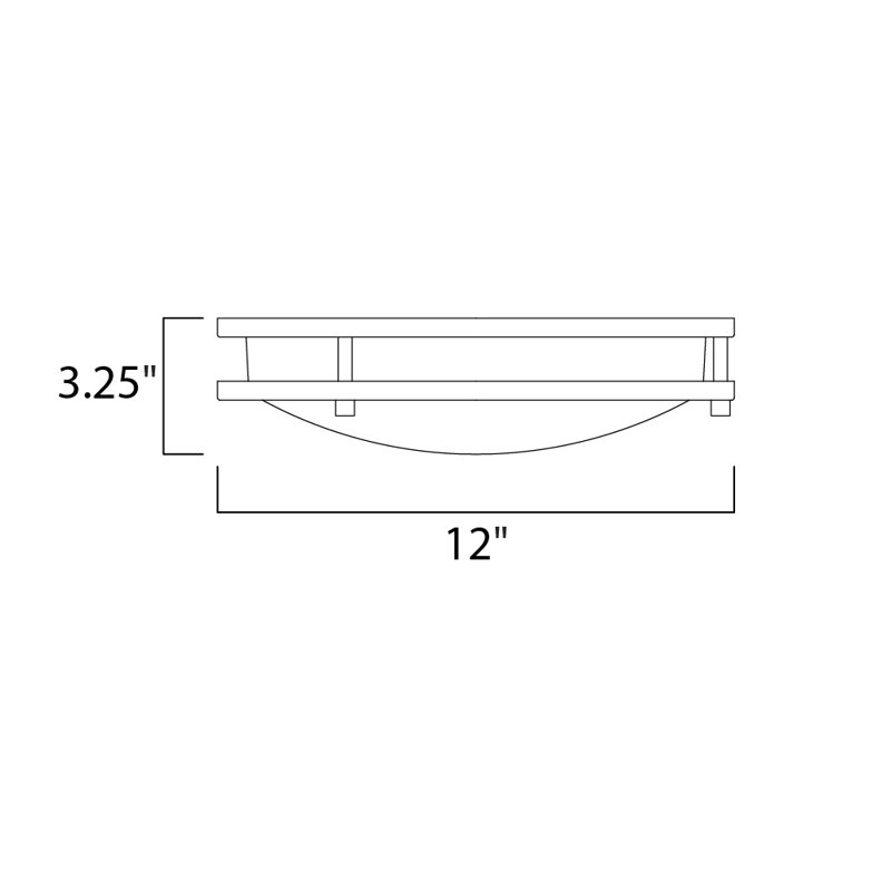 Rhonda Flush Mount, 3.25" H x 12" W x 12" D, 3000K