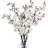 6 Pcs Faux Flowers Long Stem Plum Blossom Home Decoration-609288394