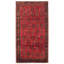 Tapis unique en laine noué à la main anatolien rouge / noir des années 1970 de 5 pi 1 po x 10 pi