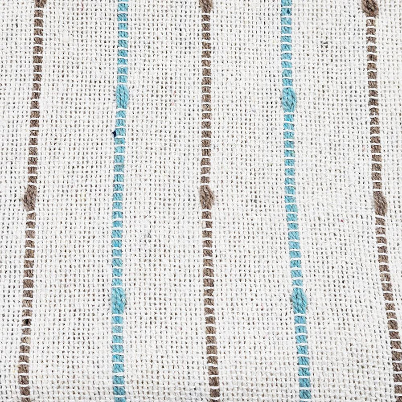 Set of 2 Multicolored Striped Cotton Throw Blankets with Tassels