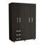Armoire mobile en velours, chambre à coucher, noir