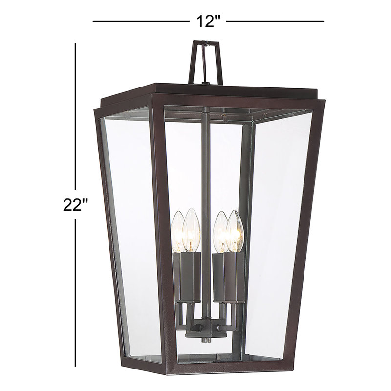 Lanterne suspendue d'extérieur 4 lumières Savoy House Milton en bronze anglais