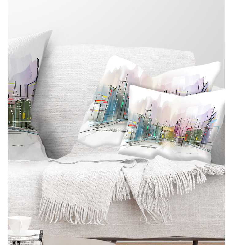 Coussin lombaire Cityscape City in a Distance