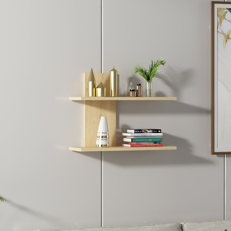 Bacus Wall Shelf Versatile Storage Solution for Modern Homes, Oak