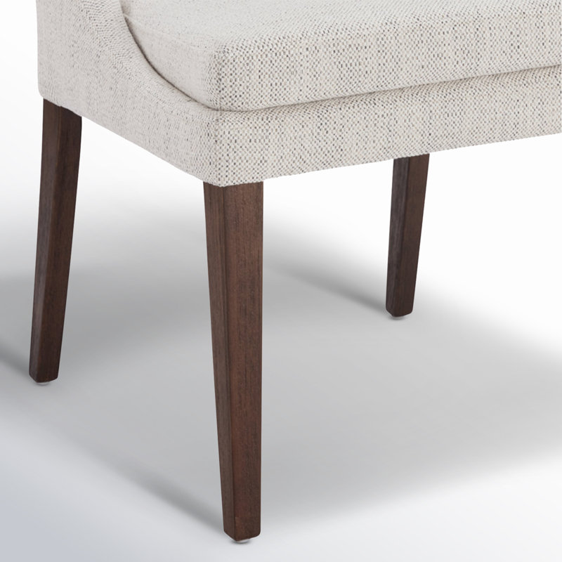 Chaise d'appoint rembourrée Niara, Tissage ivoire Prestige
