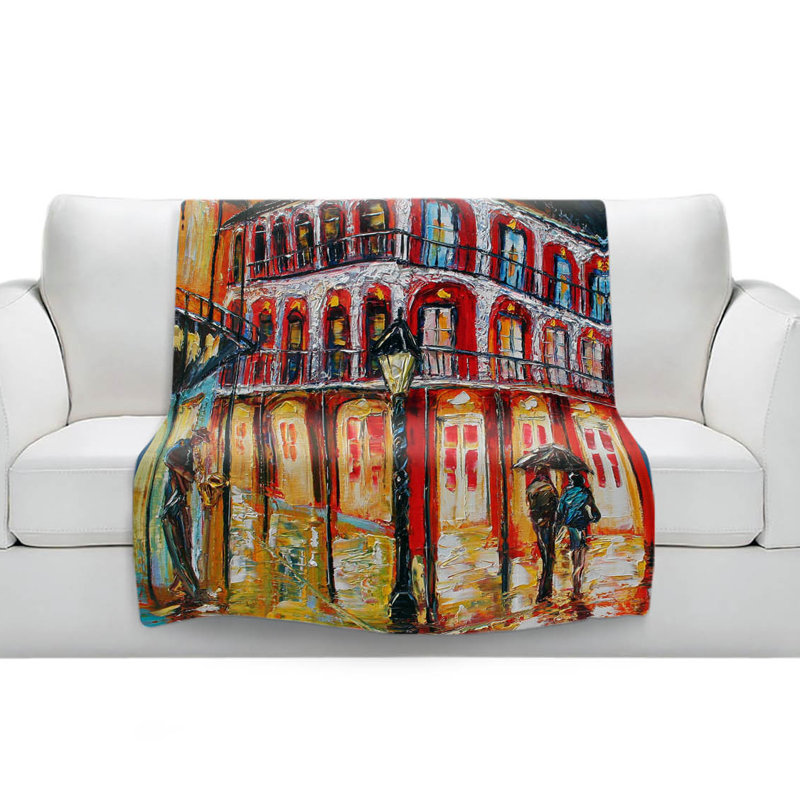 Hand Woven Throw Blanket, 51" W x 60" L
