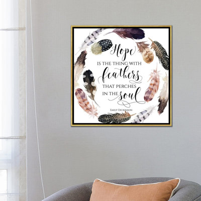 «Hope is the Thing with Feathers That perches in the soul», Emily Dickinson par Eden Printables - impression d'art textuel