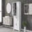 Bathroom Storage Cabinet With Doors And Drawer, Multiple Storage Space, Adjustable Shelves-1793213097