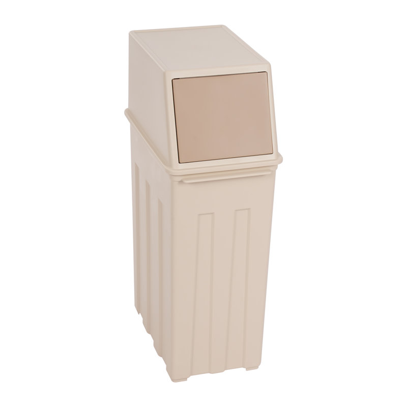 Poubelle 8 gallons avec couvercle, Kaki