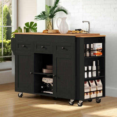 85.5" Extendable Kitchen Island with Power Station & Expanded Storage by Red Barrel Studio