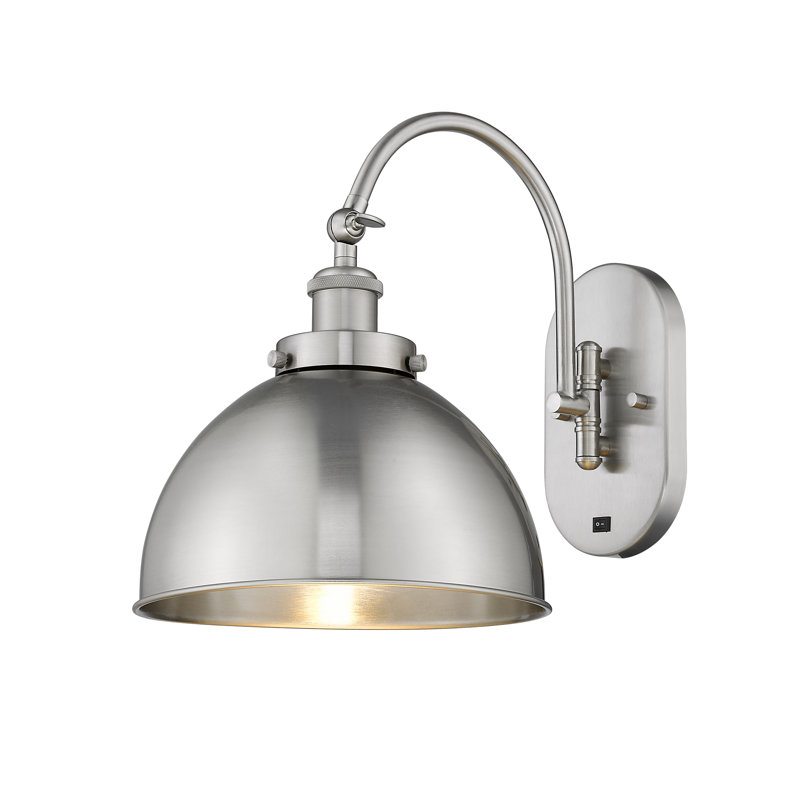 Applique murale 1 lumière 10 po avec bras pivotant Shauna 10 po, Incandescente, Nickel satiné brossé, Nickel satiné brossé