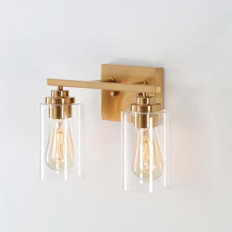 Quitterie - Éclairage pour meuble-lavabo, Or, Clear, 2