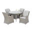 Lotta 4 Seat Round Dining Set with Venice Chairs-26094874-26094875
