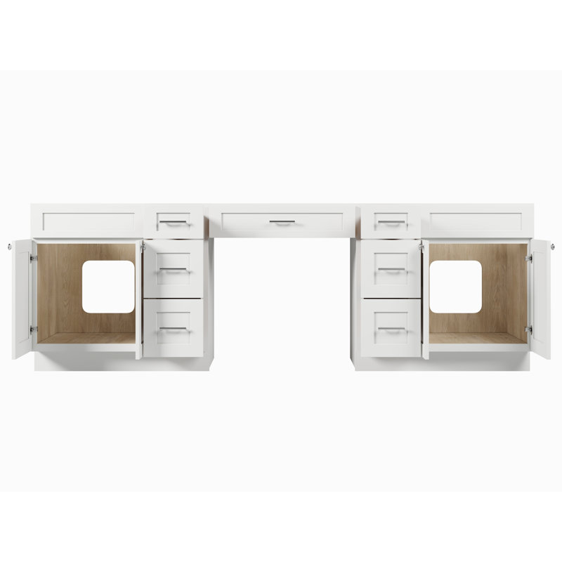 Base de meuble-lavabo double 102 seulement, Blanc