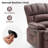 Breasha 39.7" Wide Transitional PU Swivel Rocker Manual Recliner-130043232