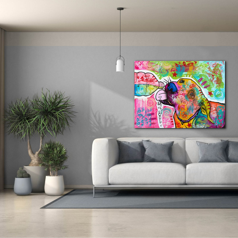«Thirsty» par Dean Russo, art mural sur toile, H 40 po x l 54 po x P 1,5 po
