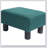 Ottoman Foot Rest, Small Foot Stool with Linen Fabric Upholstery and Plastic Legs, Cube Ottoman for Living Room, Green-169195713