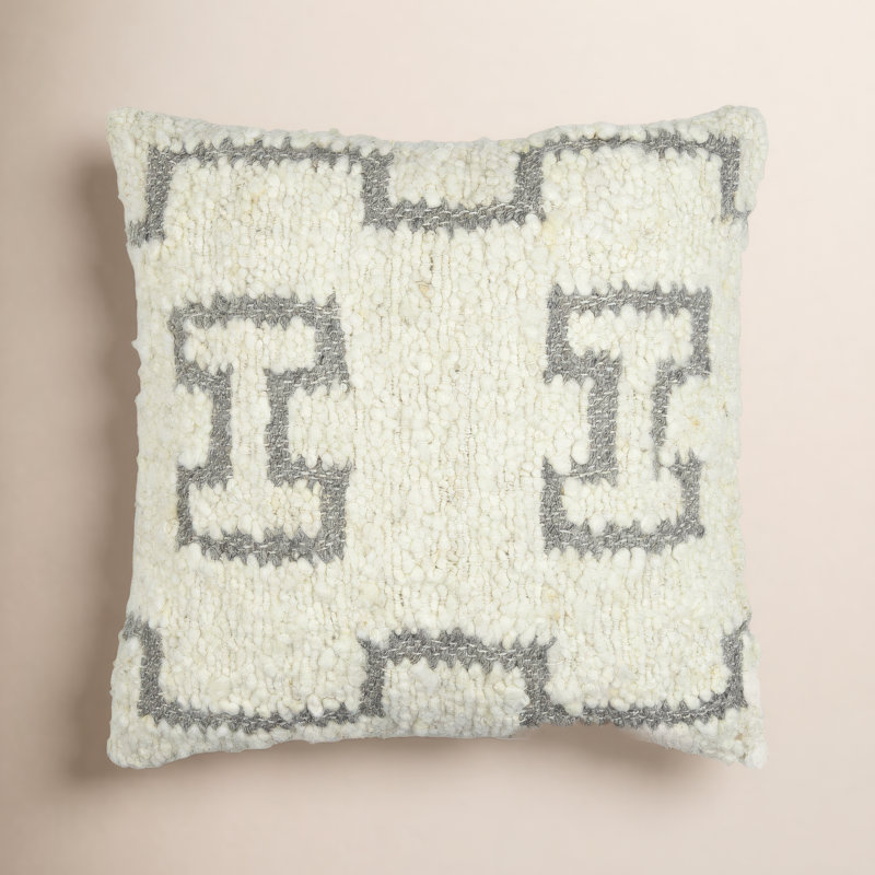 Berneau Throw Pillow, 20" x 20", Polyester/Polyfill