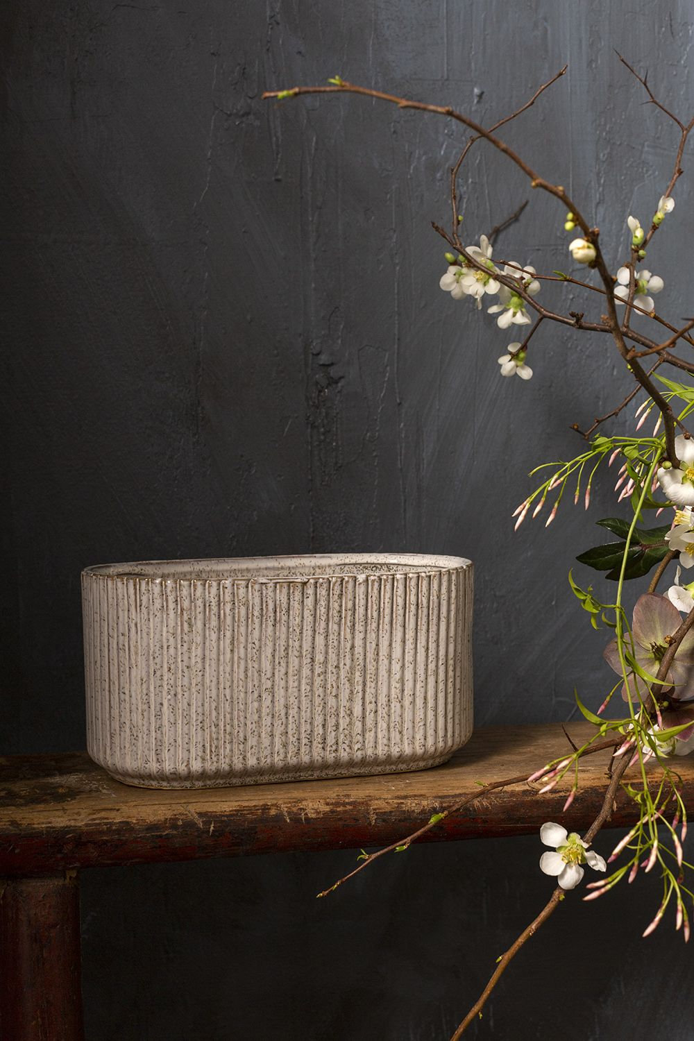 ALGH1329 Ceramic Pot Planter, 5.25" H x 9" W x 4.75" D