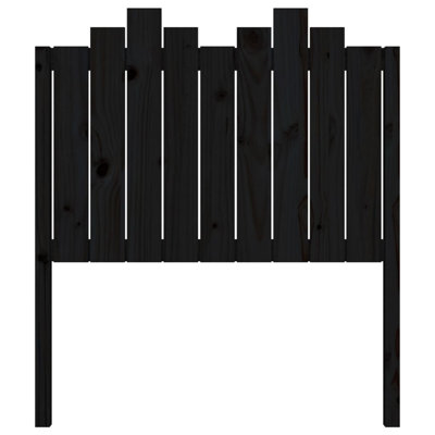 Kopfteil Schwarz 96x4x110 cm Massivholz Kiefer