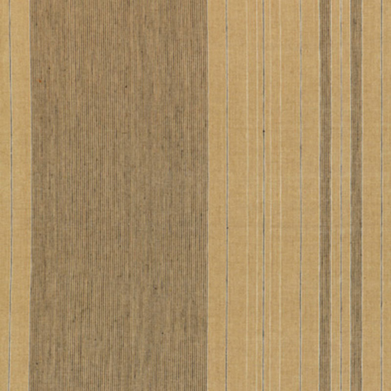Georgica Linen Stripe Fabric, Light Brown