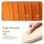 Chaise d'appoint 4 pièces en velours capitonné à oreilles orange avec pieds en métal-677047