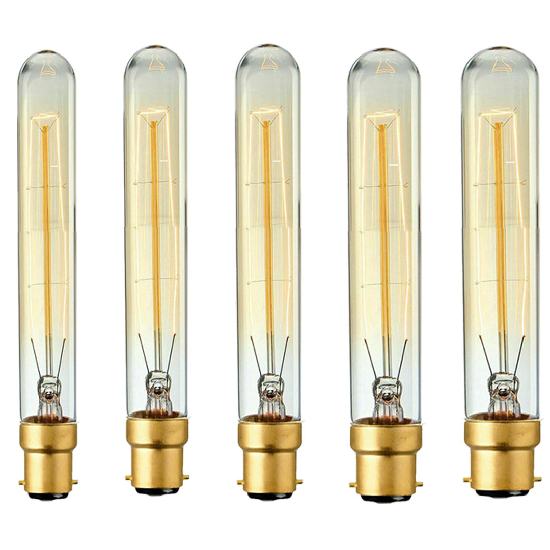 T130  Incandescent B22 60W Bulb 5 Pack