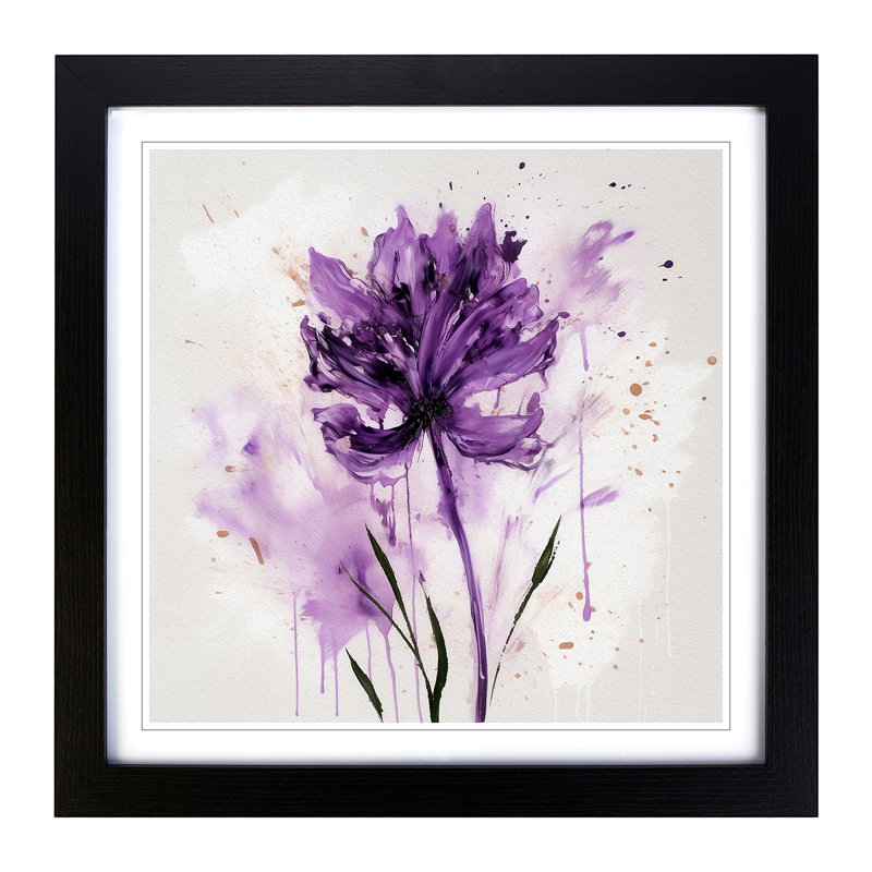 Single Picture Frame Print on Wood, Black Framed