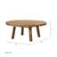 Table basse D35,6 x 14,6 po, bois d'acacia massif durable