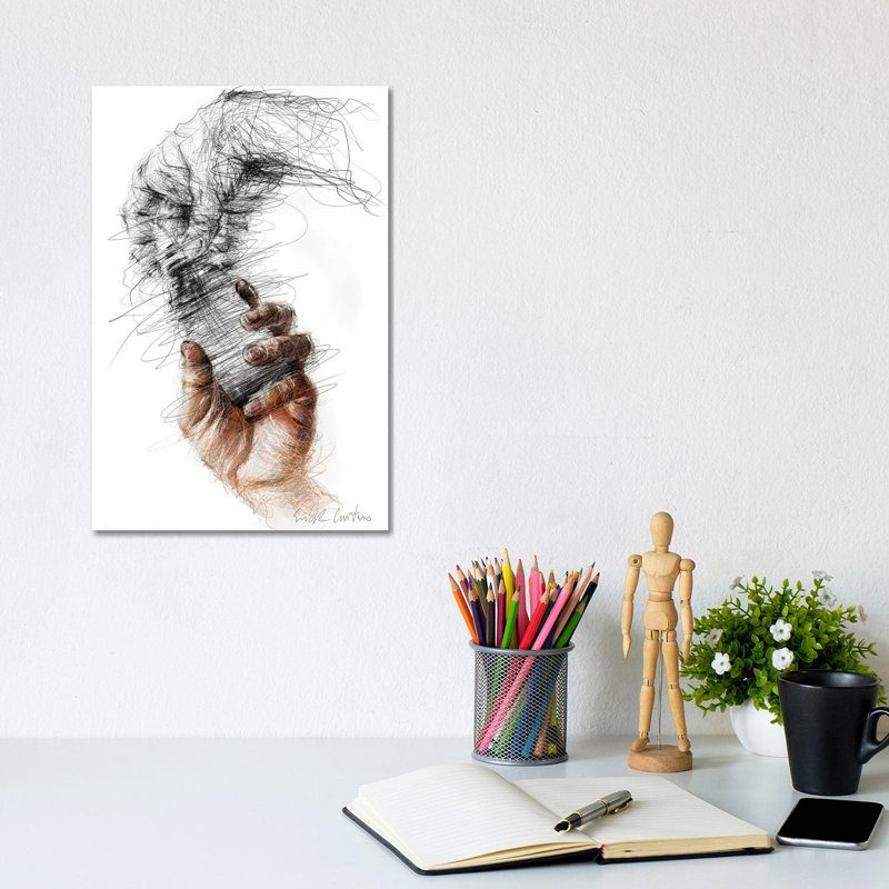 «Hands» par Erick Centeno - impression sur toile tendue, H 12 po x l 8 po x P 0,75 po