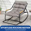 Chaise berçante d'extérieur surdimensionnée pour patio avec coussins épais et moelleux