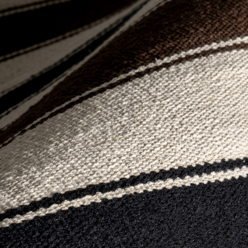 Quest Multicolor Striped Cotton 3' x 5' Area Rug