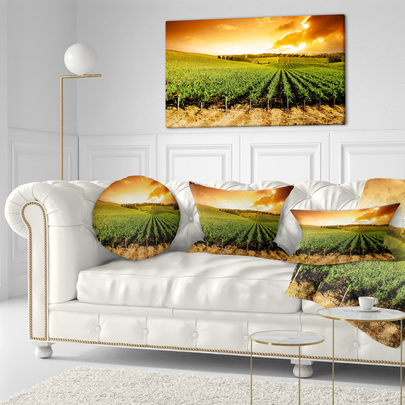 " Sunset Vineyard Panorama ", 20" H x 40" W x 1" D