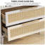 Bibliothèque moderne en bois et rotin simple-106326420