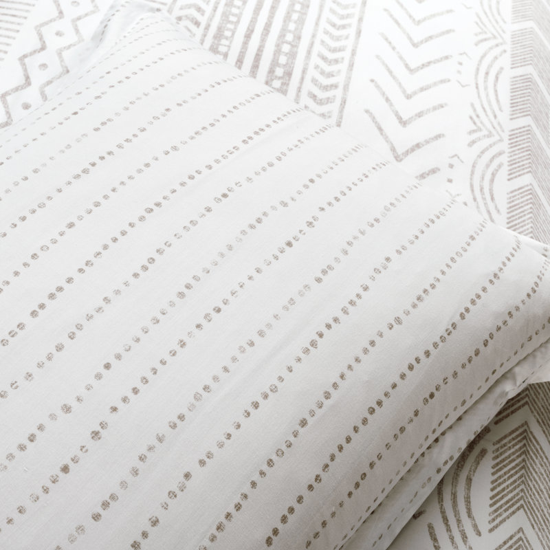 Ensemble de housse de couette réversible 3 pièces Standard Cotton 460 TC, Housse de couette très grand + 2 taies décorativ