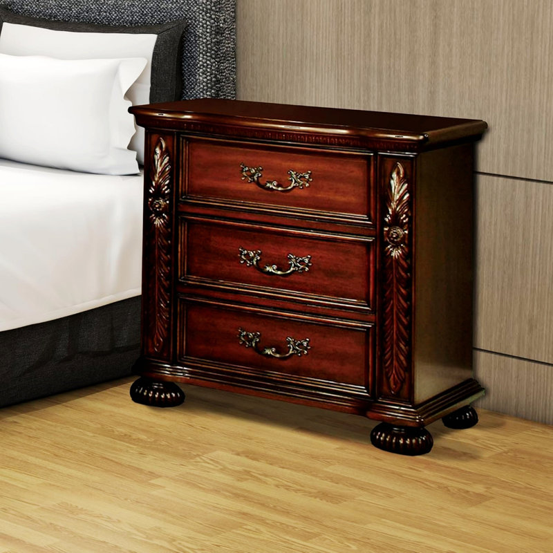 Table de chevet, table de chevet à 3 tiroirs de style minimaliste pour le salon et la chambre à coucher