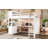 Wood Loft Bed With Cabinet And Bookshelf, Queen Size Loft With Wardrobe And Desk For Kids,White-428136066