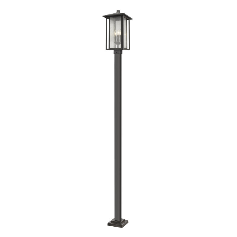 Lampadaire câblé à 3 lumières Iwan 106,69 "Iwan, Bronze huilé, H 110 po x l 11 po x P 11 po