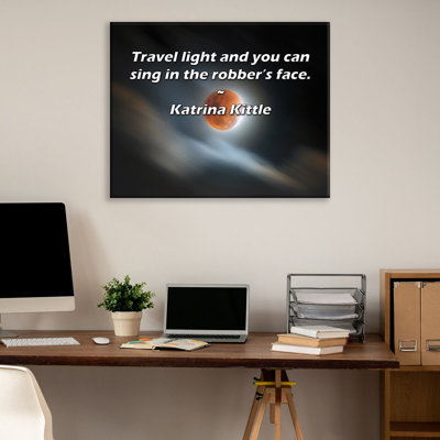 Astoria Grand Gallery Wrapped Canvas By Katrina Kittle: "Travel light and you can sing in the robber’